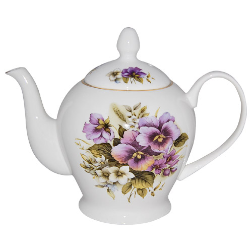 Pansy Teapot - 6 Cup, photo main