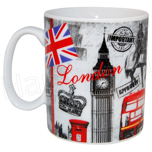 London Collage Fine Porcelain Mug
