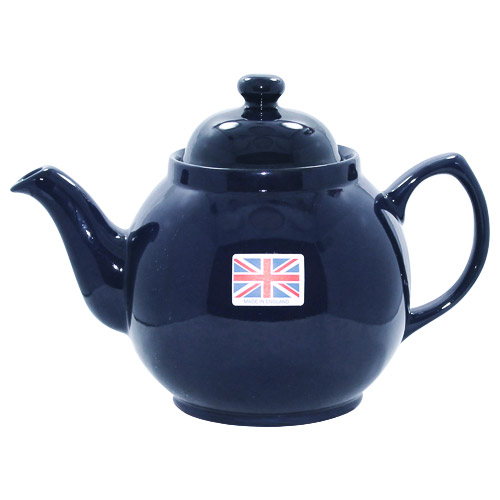 Blue Color Brown Betty Teapot, 8 Cups/50oz