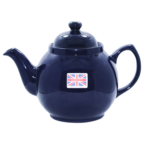 Blue Color Brown Betty Teapot, 2 Cups/22oz