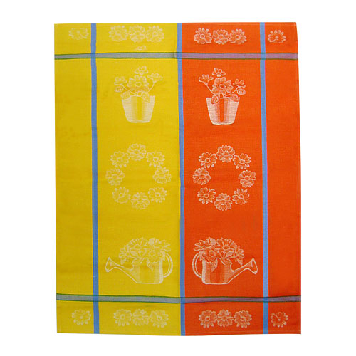 French Jacquard Kitchen/Tea Towel - Bright Gardening