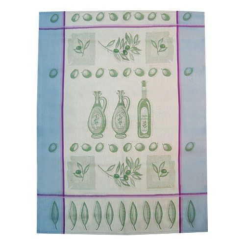 European Kitchen Towel - Blue Olives