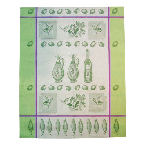 European Kitchen Towel - Green Olives