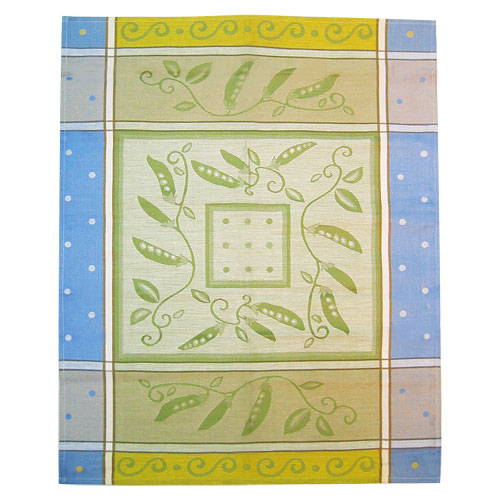 European Kitchen Towel - Blue Peas