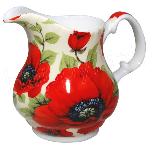 Red Poppy Cream and Sugar Set, photo-1