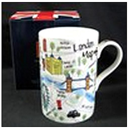 London Collection, Maps - Bone China Mug