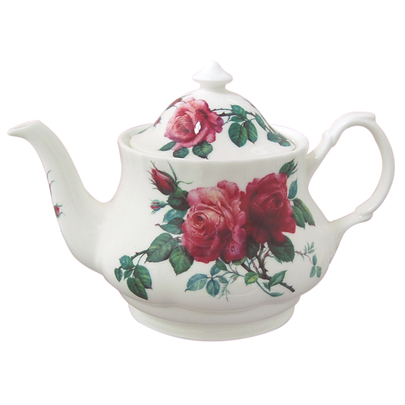 English Rose Teapot, 6 Cup