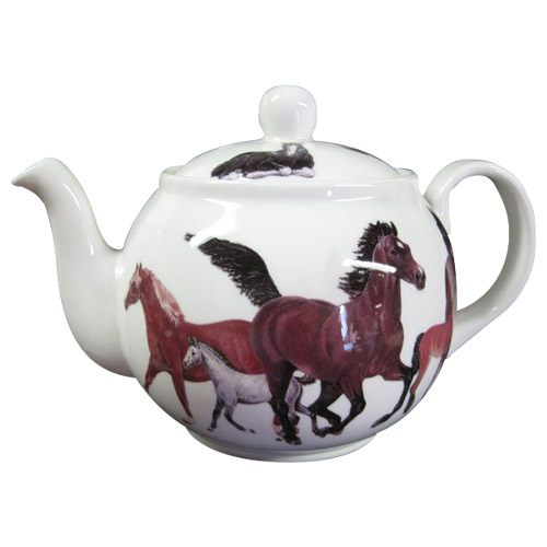 Horses Teapot, 6-Cup