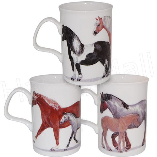 Horses Bone China Tea Cup Set