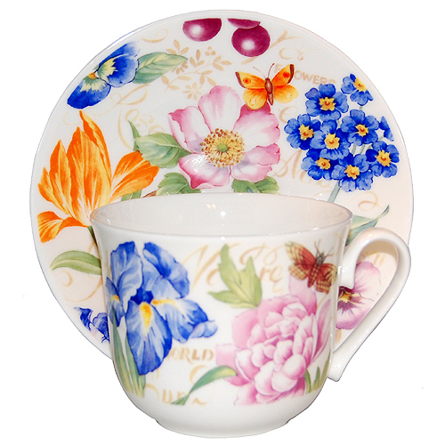 World of Flowers - Jumbo Cup & Saucer Set