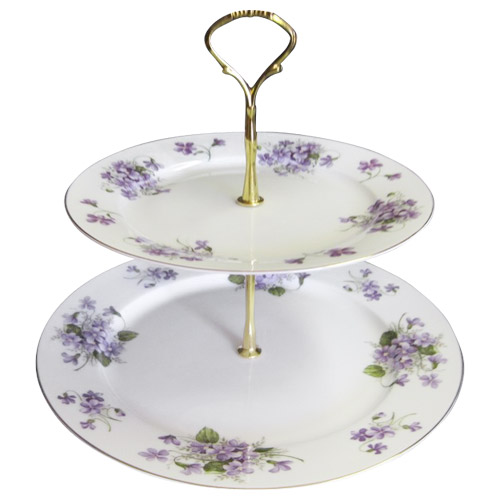 2-Tier Cake Stand, Wild Violet