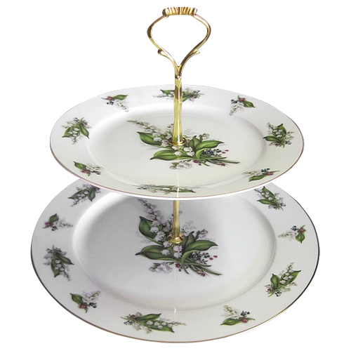 2-Tier Cake Stand, Lily of the Valley