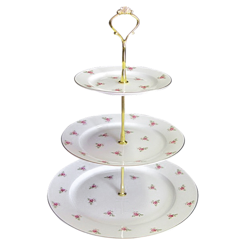 3-Tier Cake Stand, Dot Rose