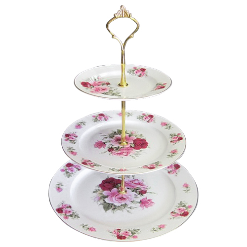 3-Tier Cake Stand, Summertime Rose