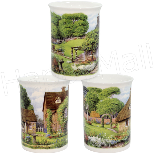 English Cottage Mugs, Set of 3