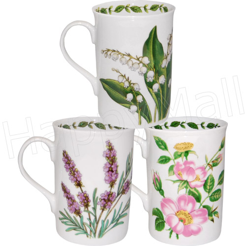 Favourite Flowers - Bone China Mug Set of 3