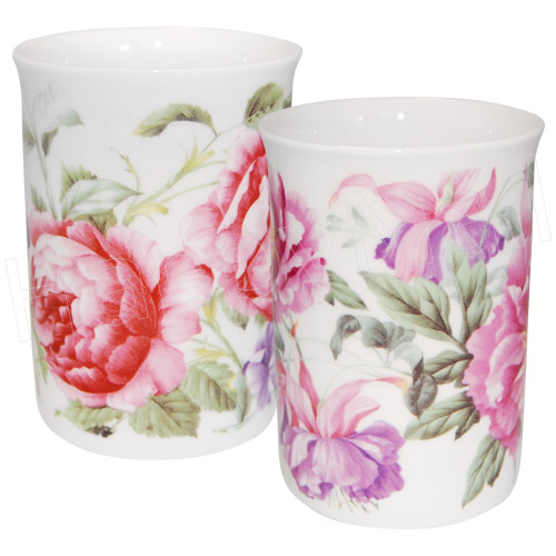 Peony Floral Tea Mug - Set of 2, photo-1