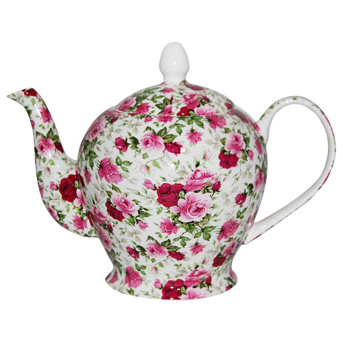 Summertime Rose, Chintz Teapot, 6-Cup