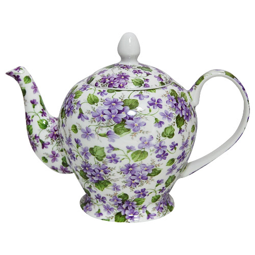 Violet, Chintz Teapot, 6-Cup