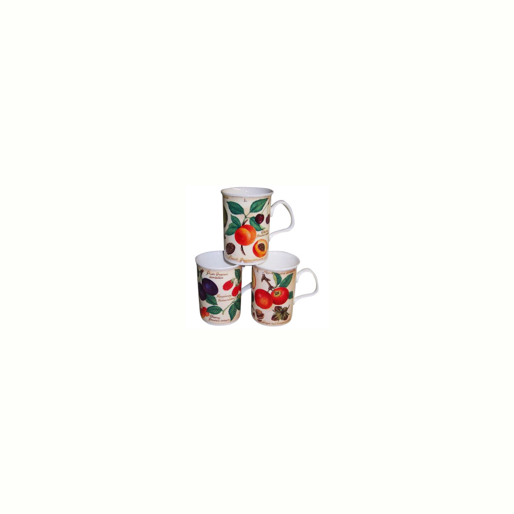 Antique Fruits - Set of 3 Mugs