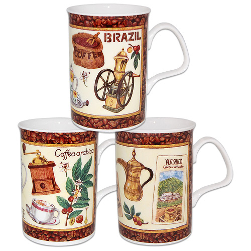 Fancy Coffee Mugs - Set of 3