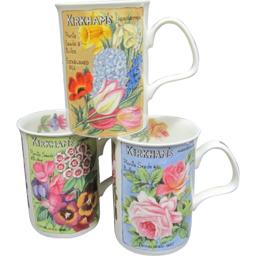 Flower Garden, Set of 3 Mugs