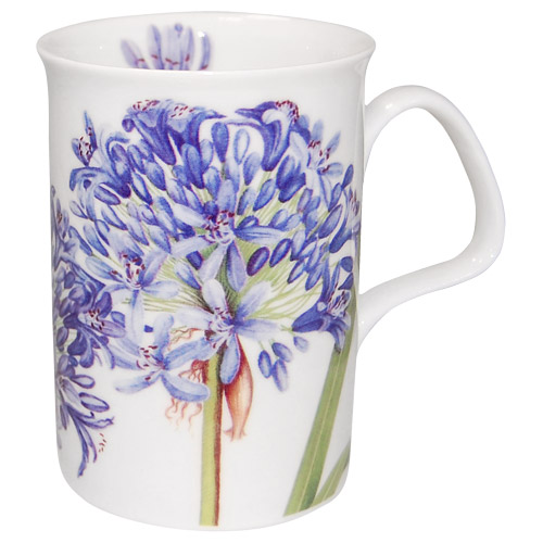 Agapanthus Bone China Mug - Blue