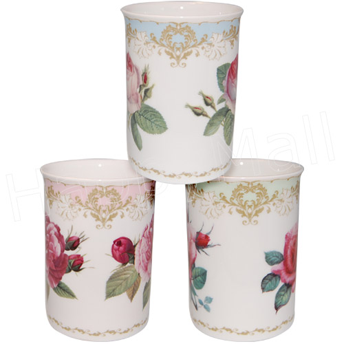 Vintage Rose - Set of 3 Assorted Mugs