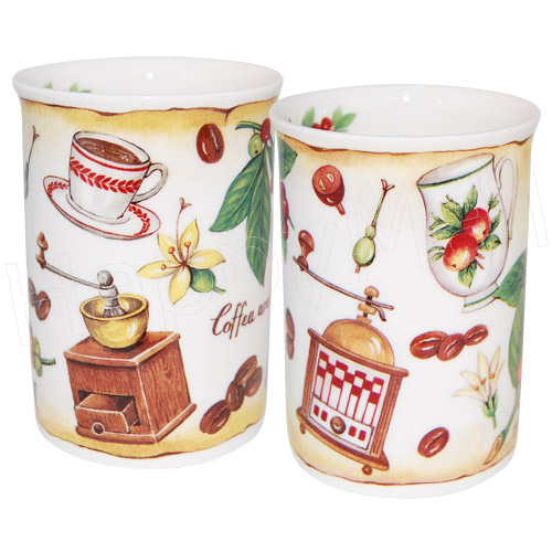 Coffee Time, Set of 2 China Mugs, photo-1