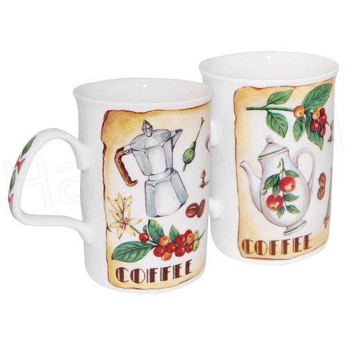 Coffee Time, Set of 2 China Mugs, photo-2