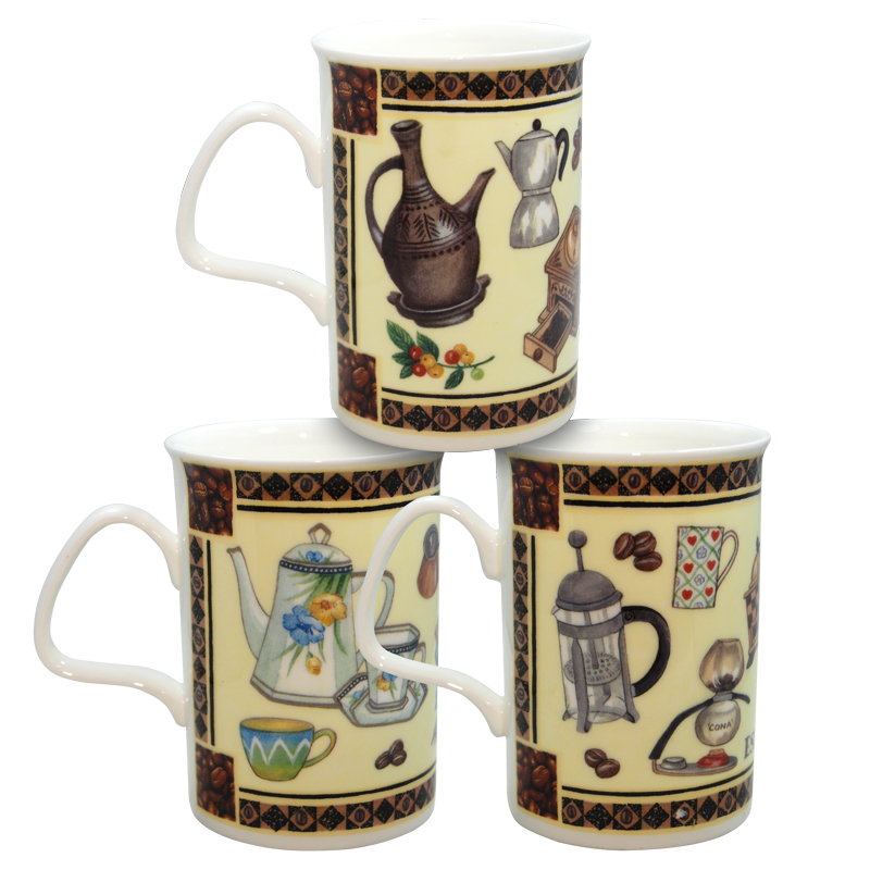 Fine Coffee Mugs - Set of 3