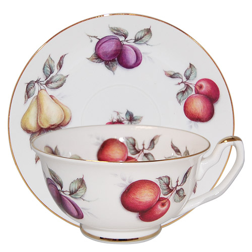 Scatter Fruit Fine Bone China Cup & Saucer Set