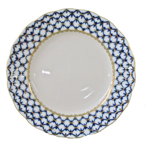 Cobalt Net Scalloped Plate - 7