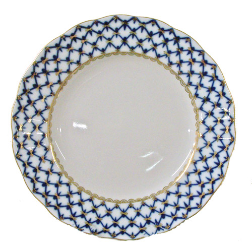 Cobalt Net Scalloped Plate - 7D