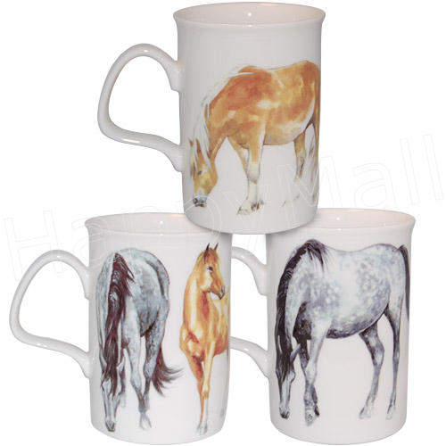My Horse Fine Bone China Mugs - Set of 3, photo-1
