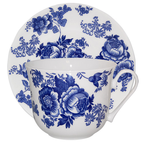 Blue Victorian - Jumbo Cup & Saucer Set