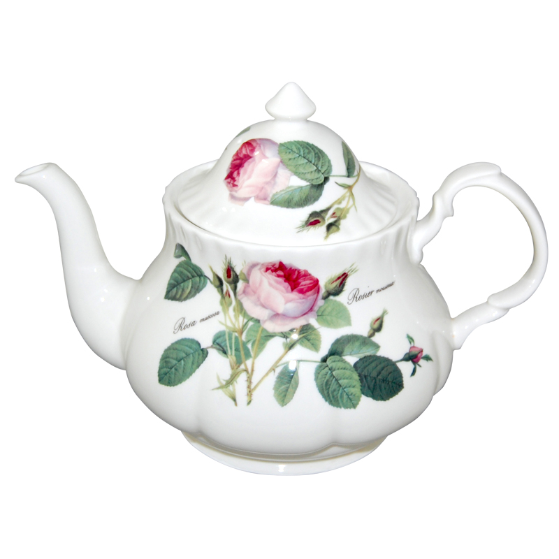 Redoute Rose Large Teapot, 8-Cup