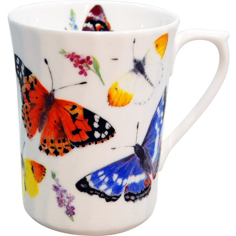 Butterfly Garden Bone China Mug