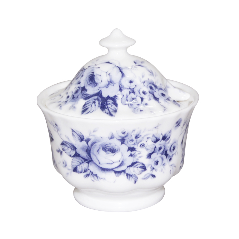 English Chintz Blue Rose - Cream & Sugar Set, photo-2