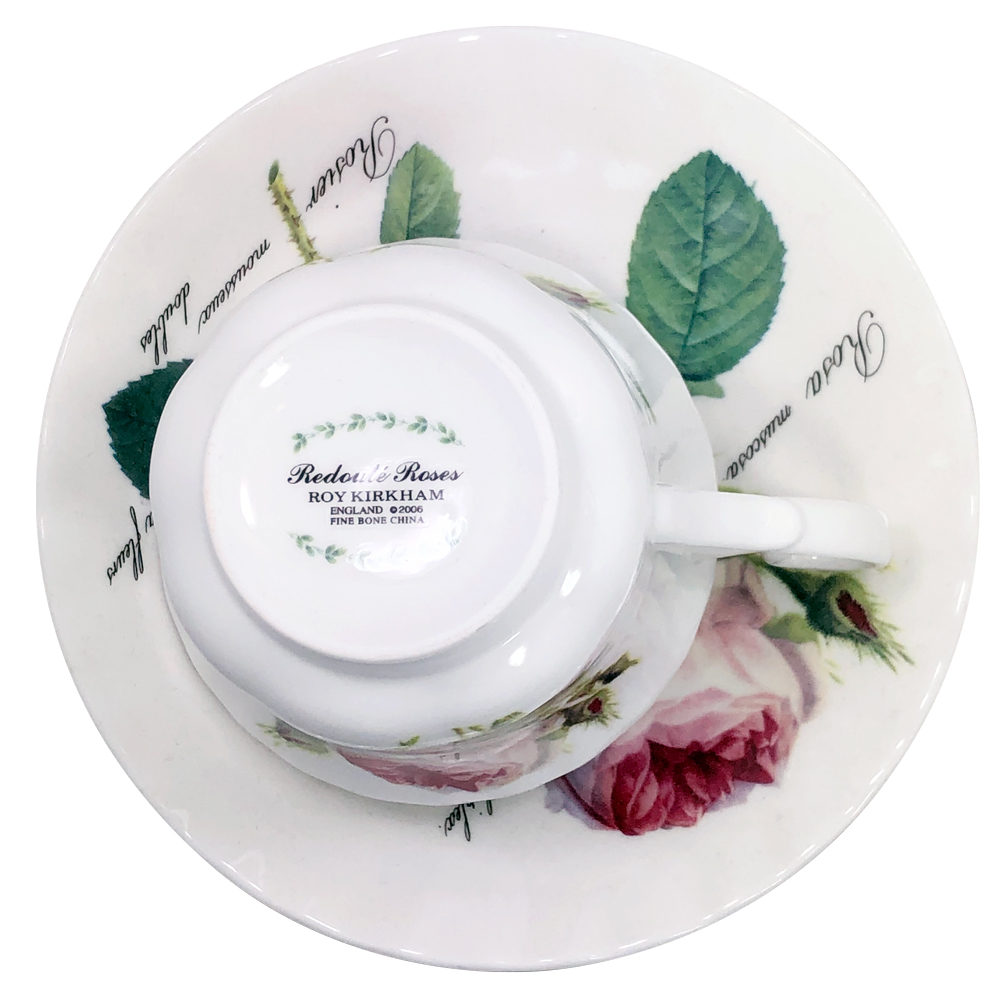 Redoute Rose Cup and Saucer Set