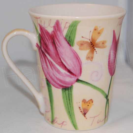 Tulips Ceramic Mugs - Set of 3