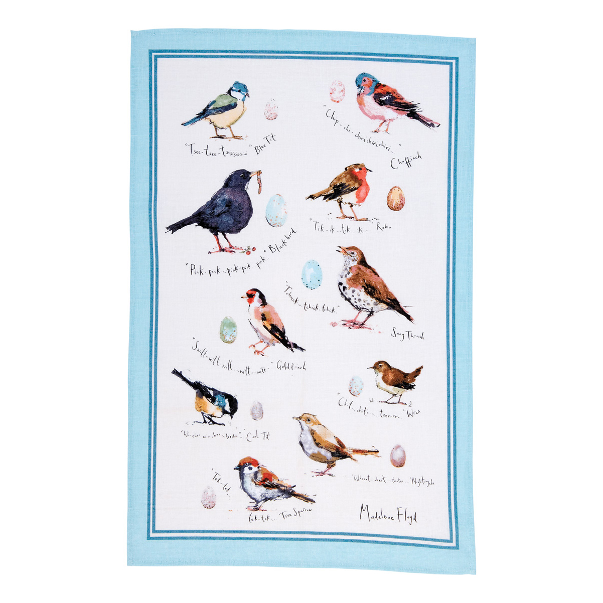 Linen Tea Towel - Birdsong
