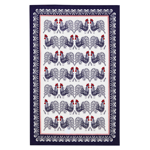 Blue Rooster - Linen Tea Towel