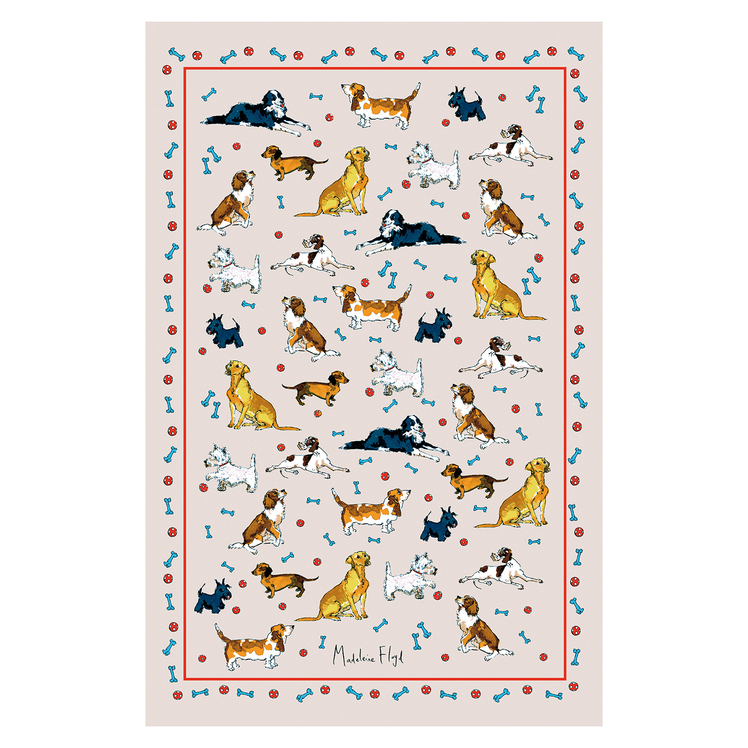 Dog & Bone - Linen Tea Towel