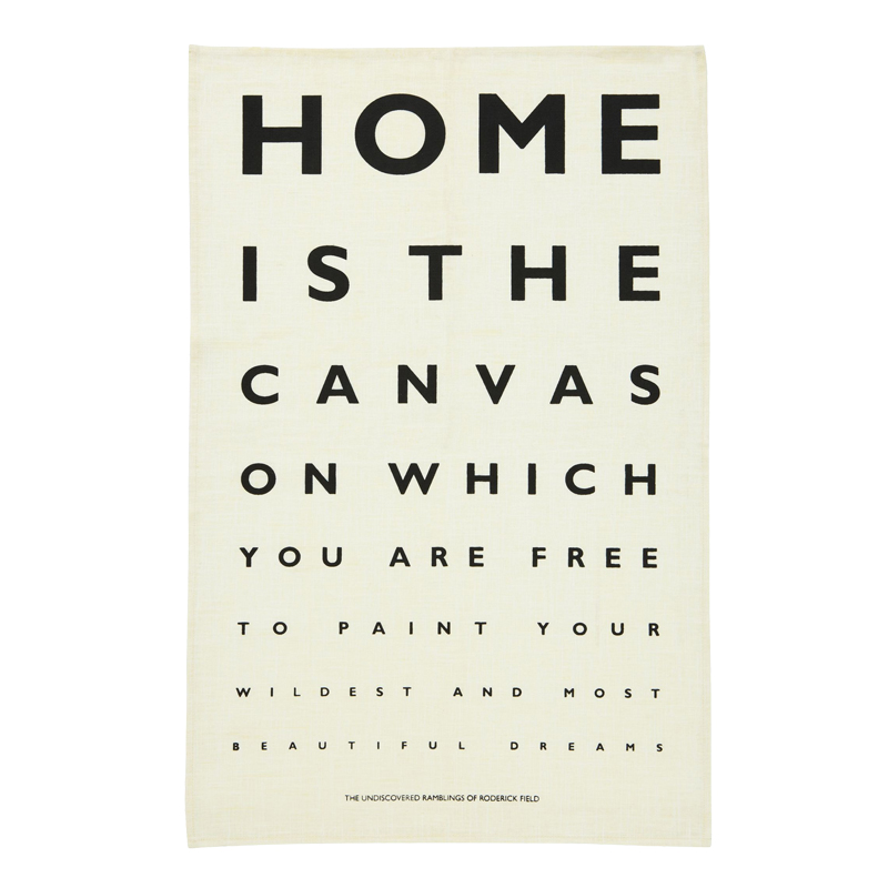 Roderick Field Eye Test Tea Towel - Home Themed