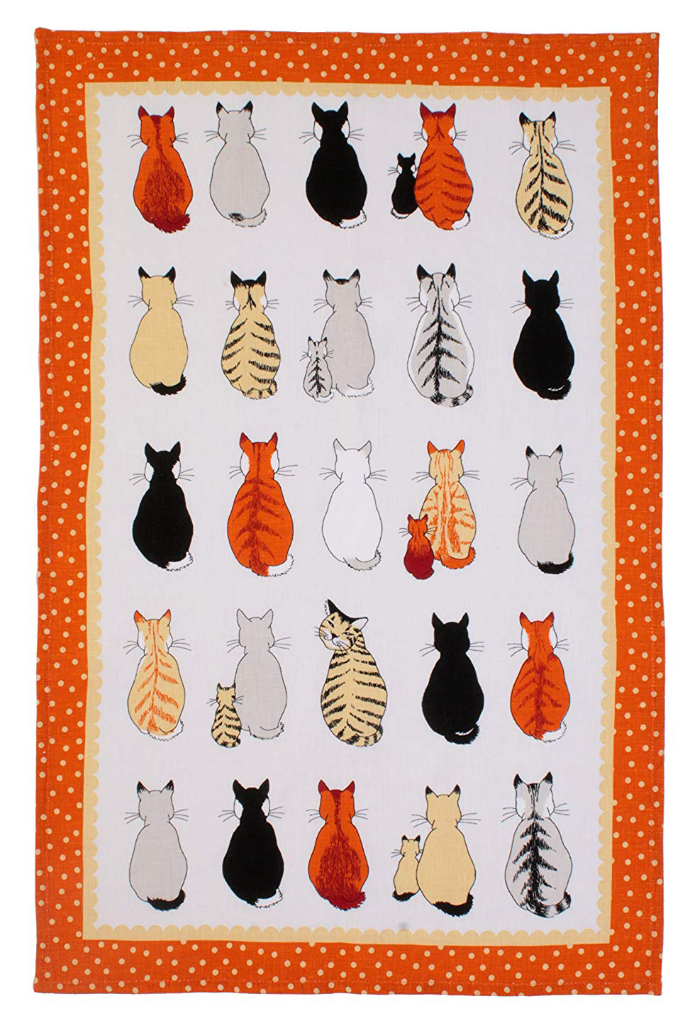 Cats in Waiting - Linen Tea Towel