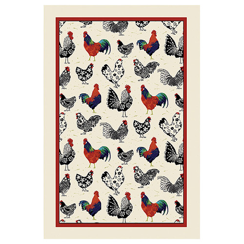 Rooster - Linen Tea Towel