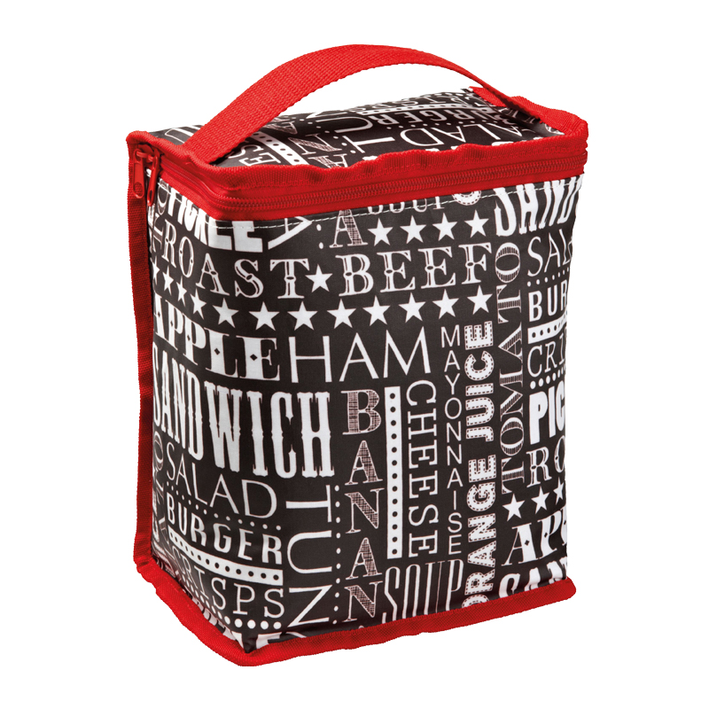 Soft Insulated Lunch Bag, Upright, Word Art