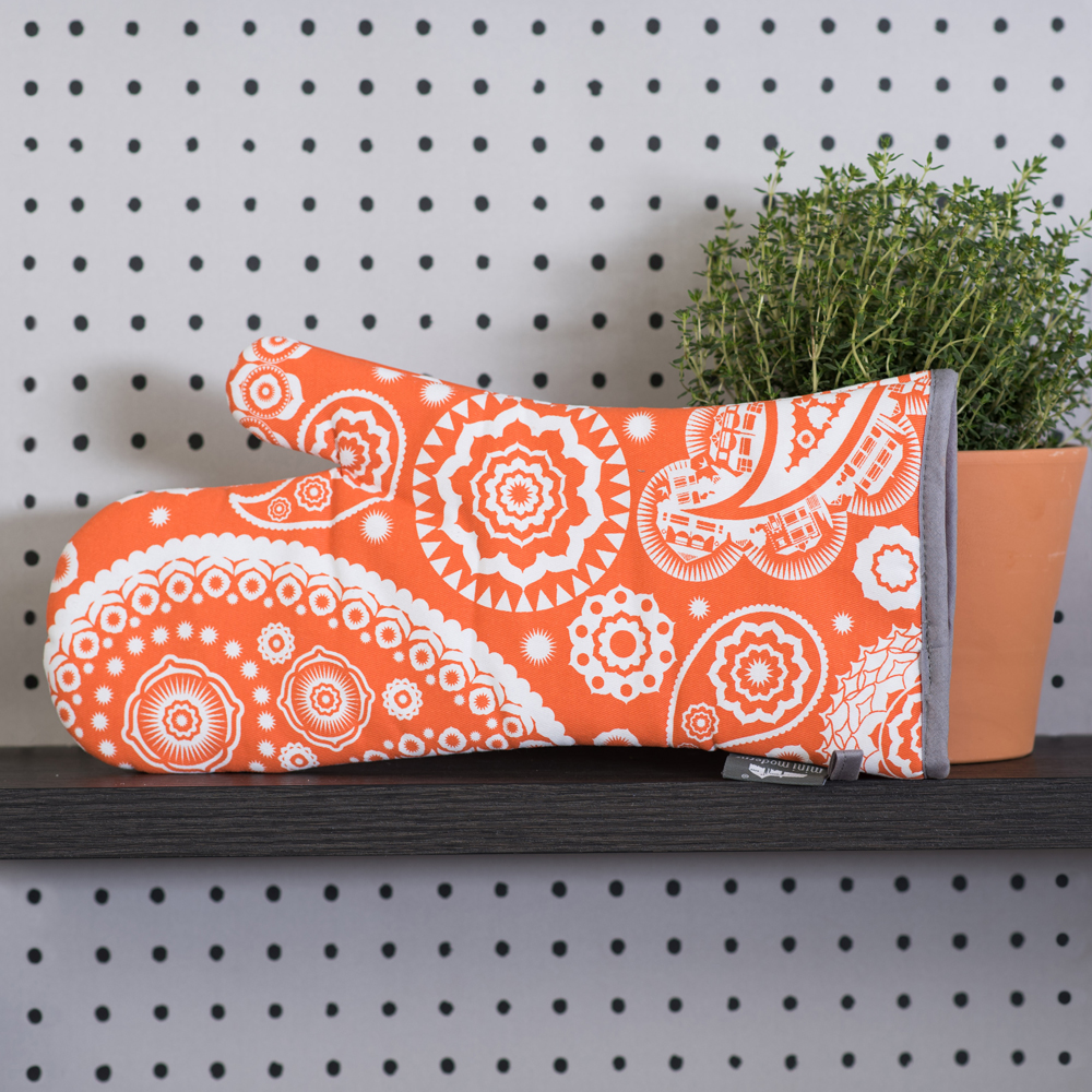 MM Paisley Orange Oven Mitt, photo-1