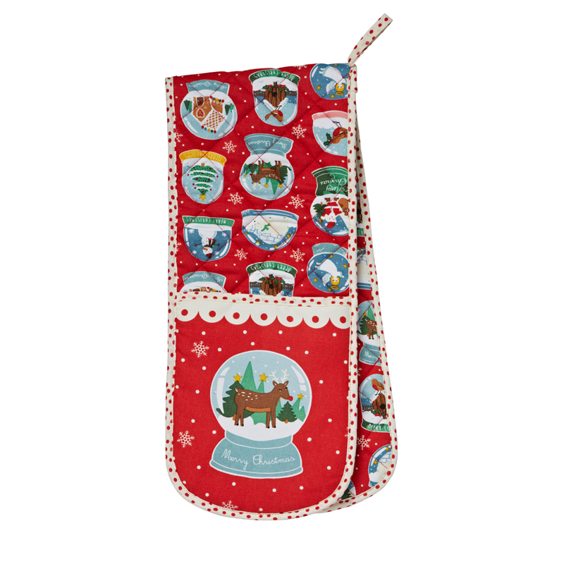 Snow Globes - Double Oven Glove Mitt